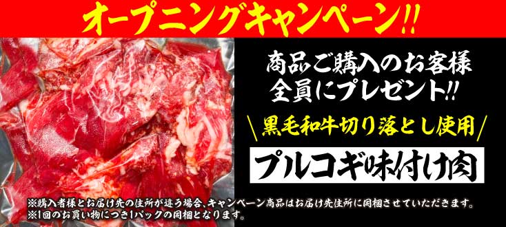 オープニングキャンペーンプルコギ味付け肉